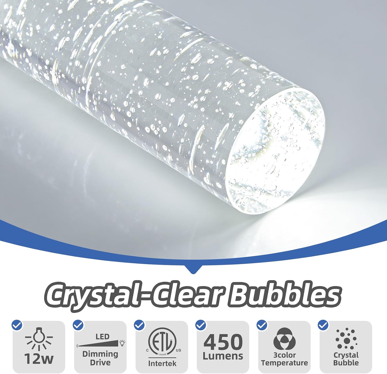 Crystal Pendant Light Fixtures | 3CCT Dimmable LED Mini Island Lights for Kitchen, 9.6" Chrome, 2700K-6000K, ETL