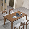 ACTU 59” Solid Wood Mid-Century Modern Dining Table Set for Small Spaces (Seats 4–6)