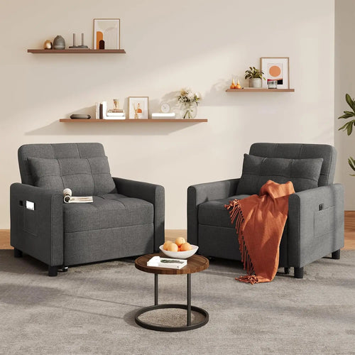 Convertible Linen Sofa Bed