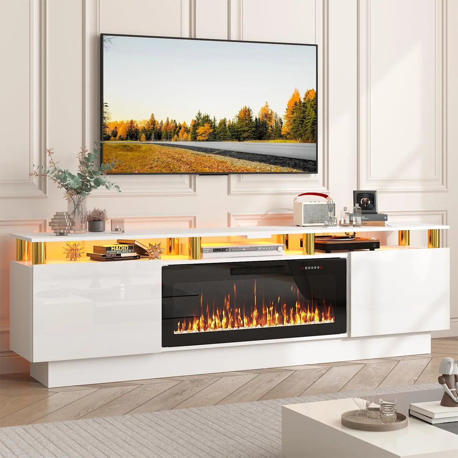 Modern Fireplace TV Stand