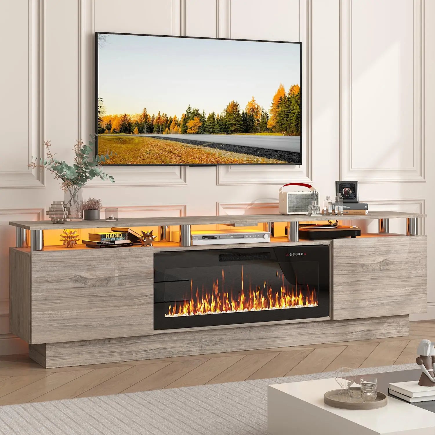Modern Fireplace TV Stand