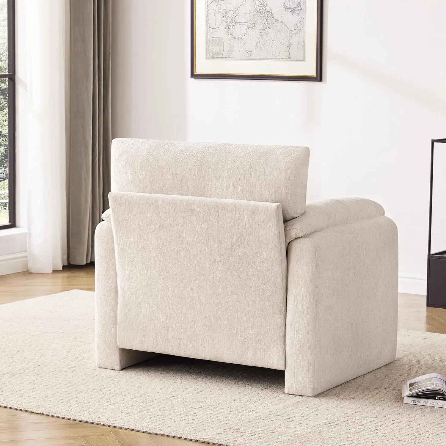 Chenille Lounge Reading Chair