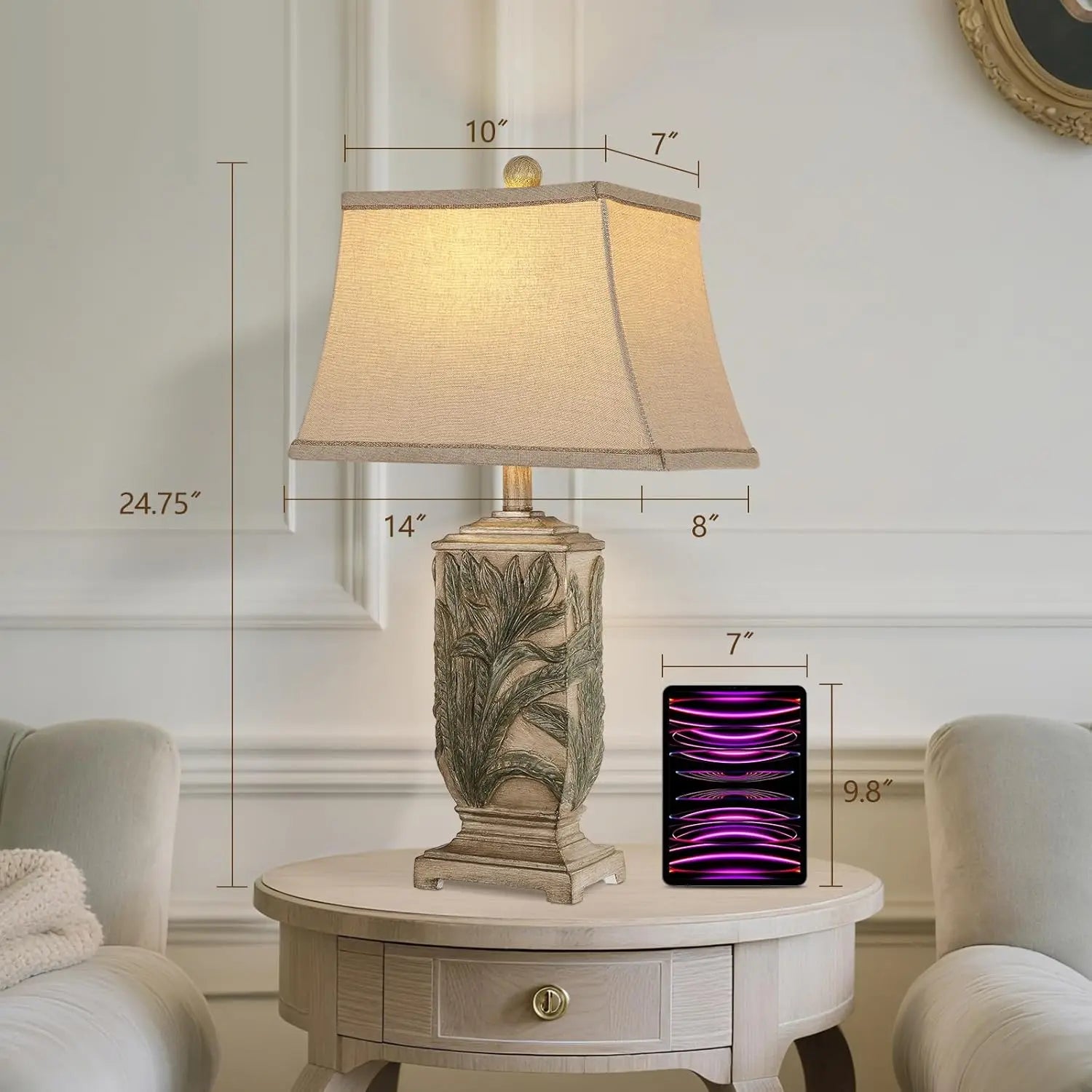 Vintage Table Lamps Set of 2