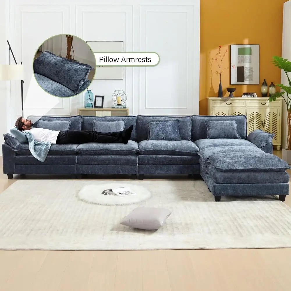 Plush Sleeper Sofa Set