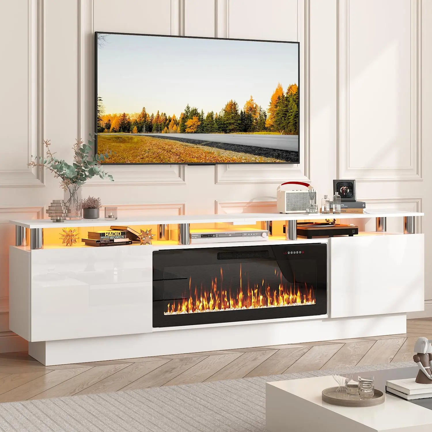 Modern Fireplace TV Stand