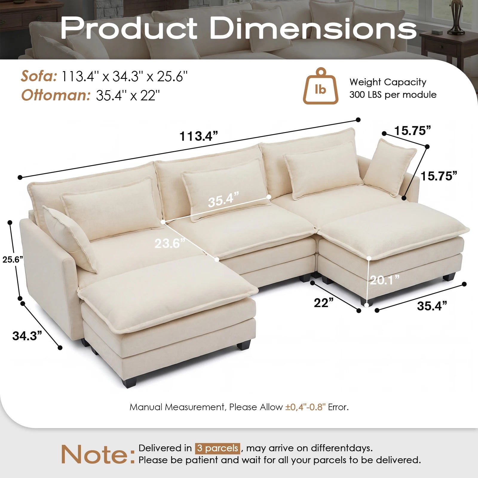 Deep Seat Cloud Sofa