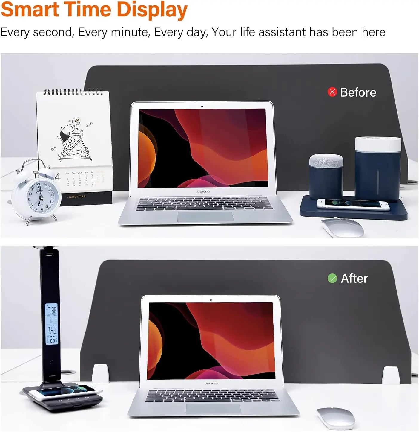 LED Desk Lamp with Wireless Charger
