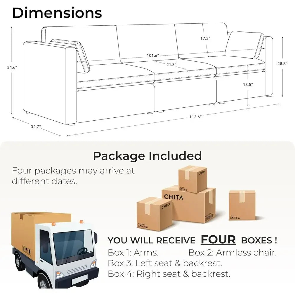 Deep Seat Sectional Sofa