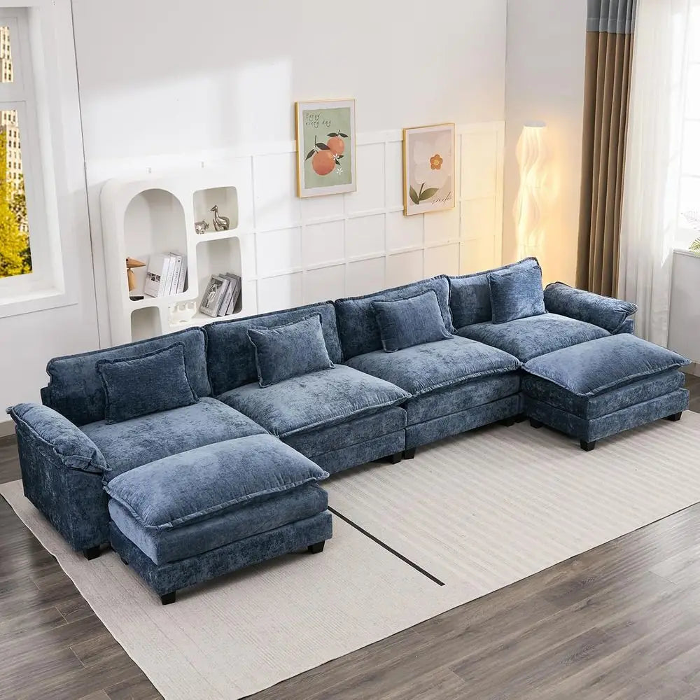 Plush Sleeper Sofa Set