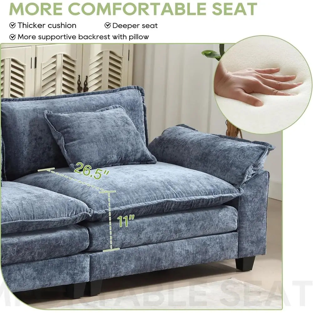 Plush Sleeper Sofa Set
