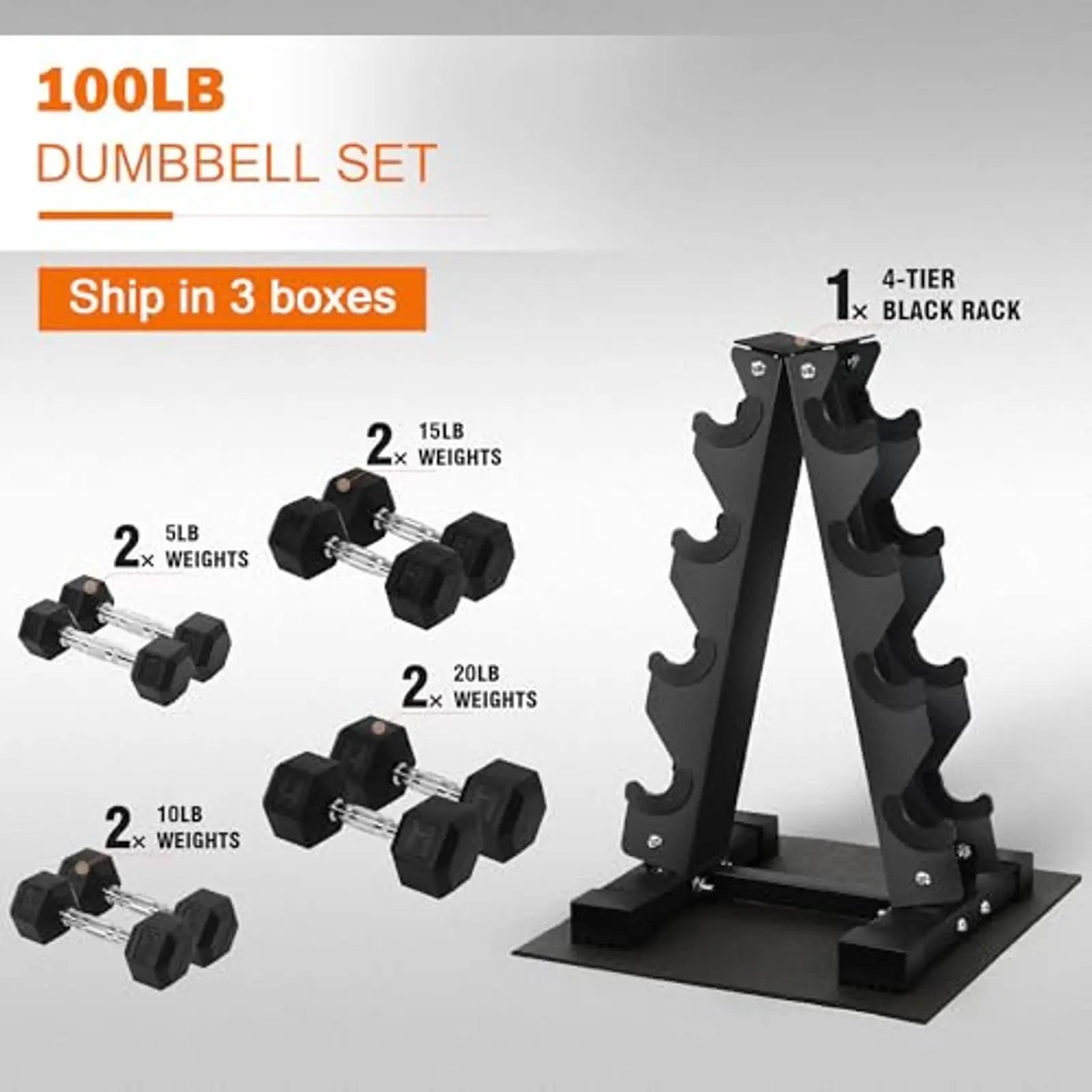 Dumbbell Set with Storage Rack