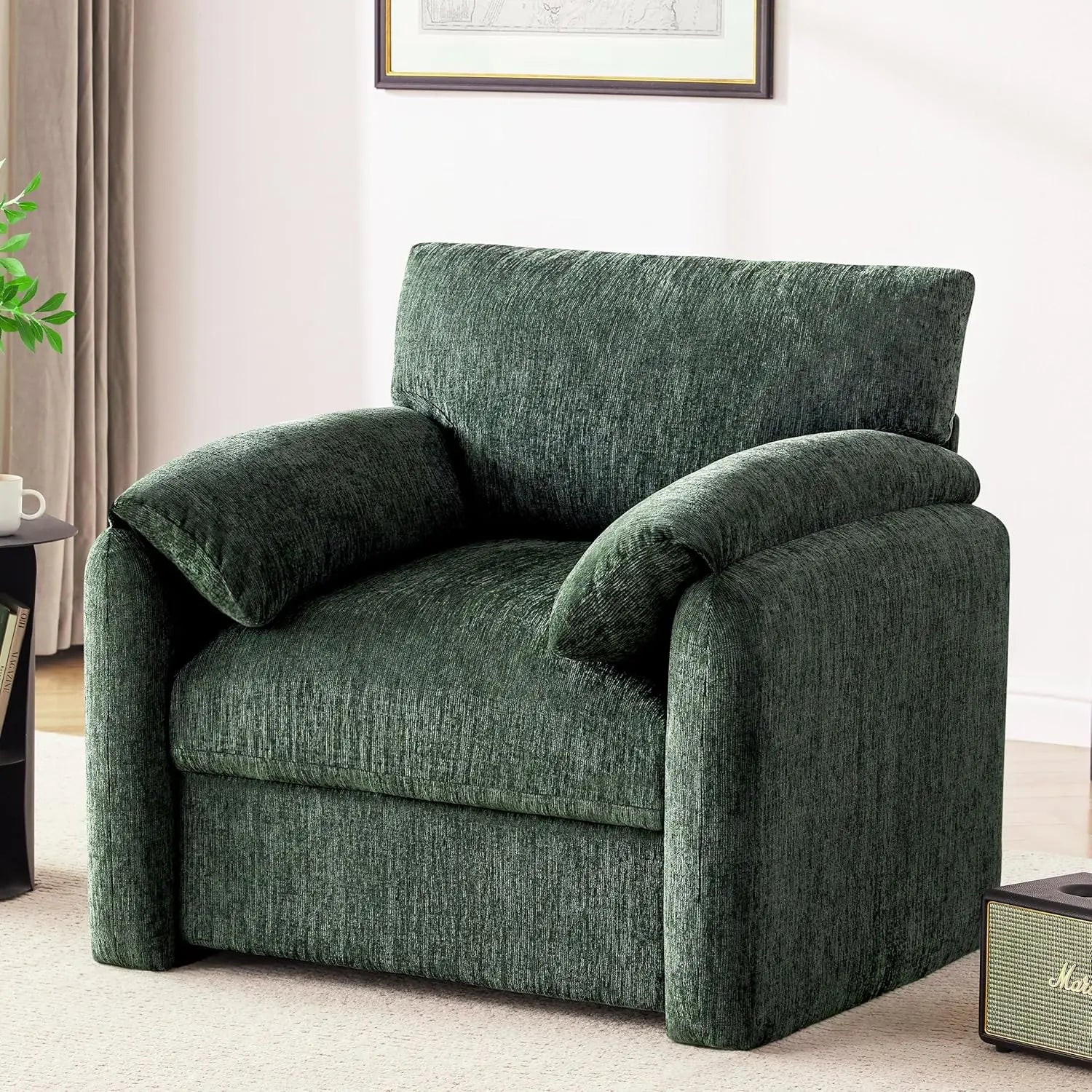 Chenille Lounge Reading Chair