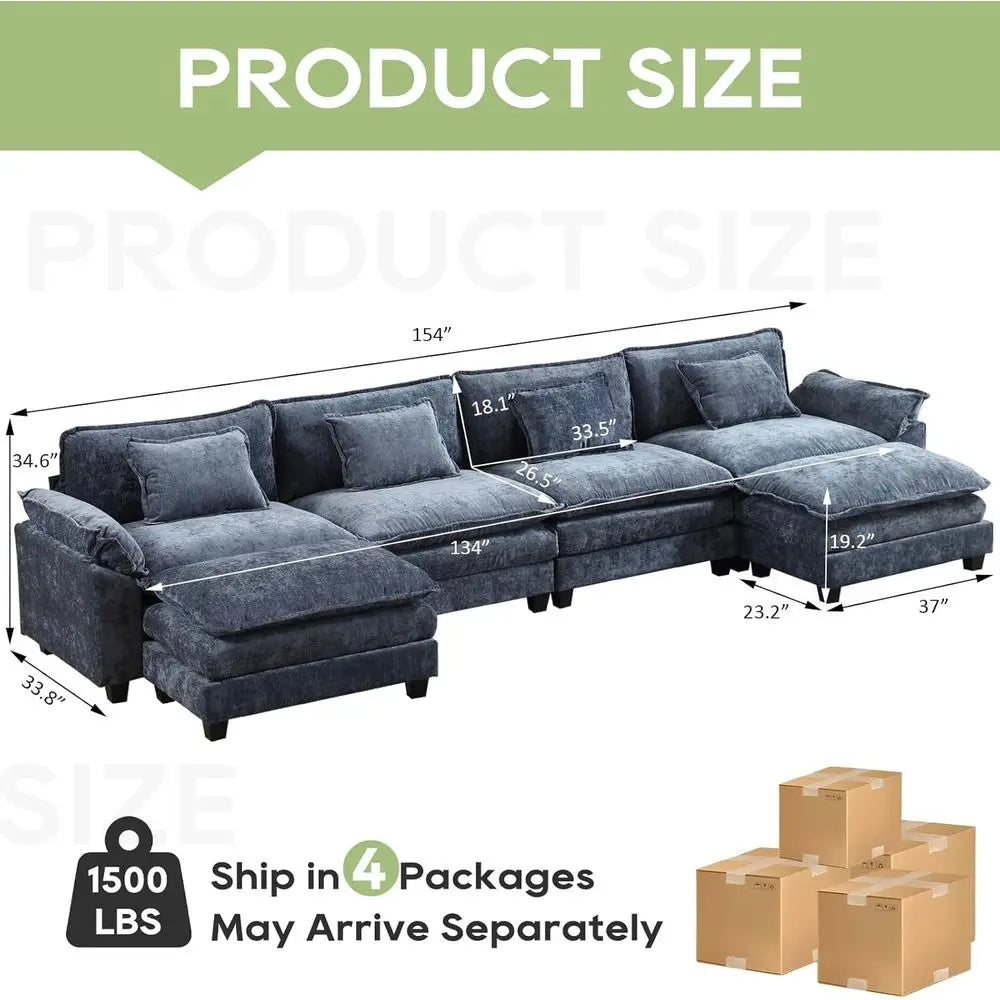 Plush Sleeper Sofa Set