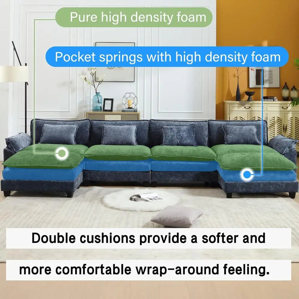 Plush Sleeper Sofa Set