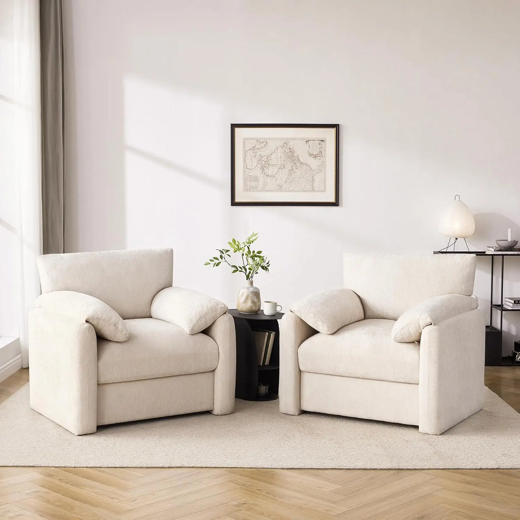 Chenille Lounge Reading Chair