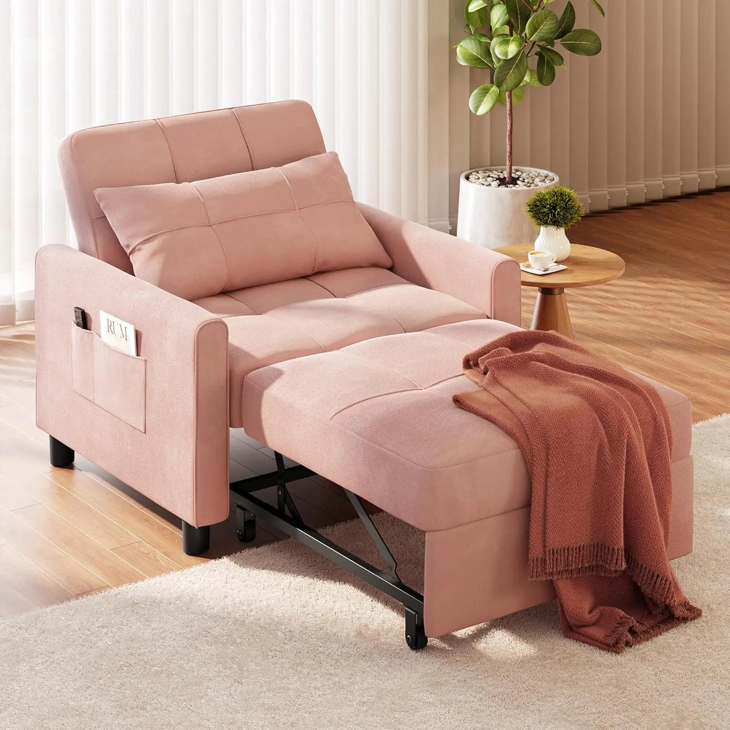 Convertible Linen Sofa Bed