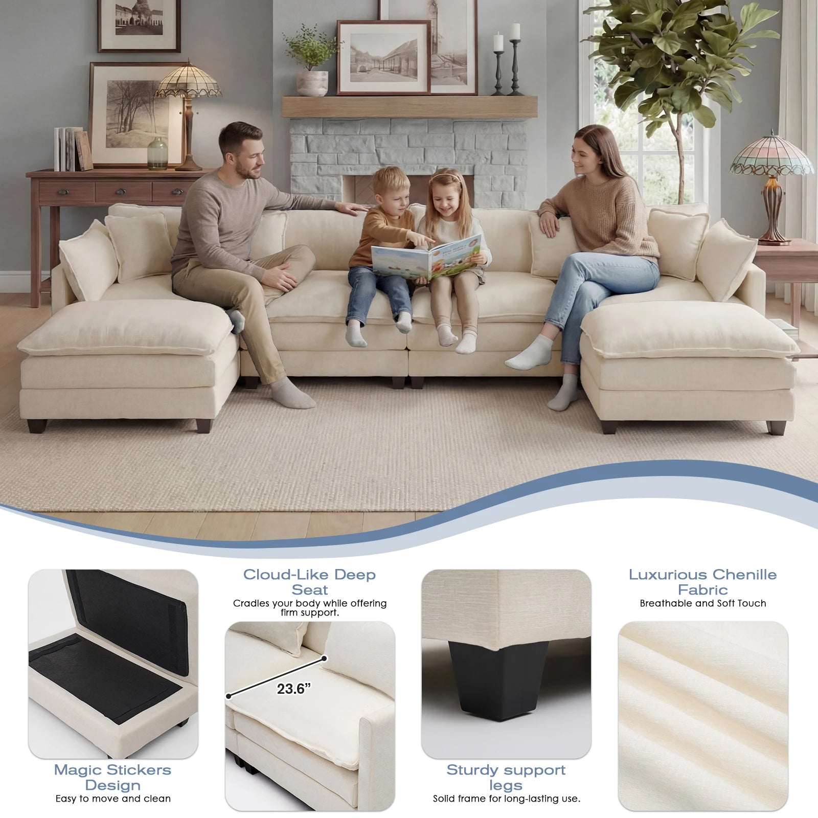 Deep Seat Cloud Sofa
