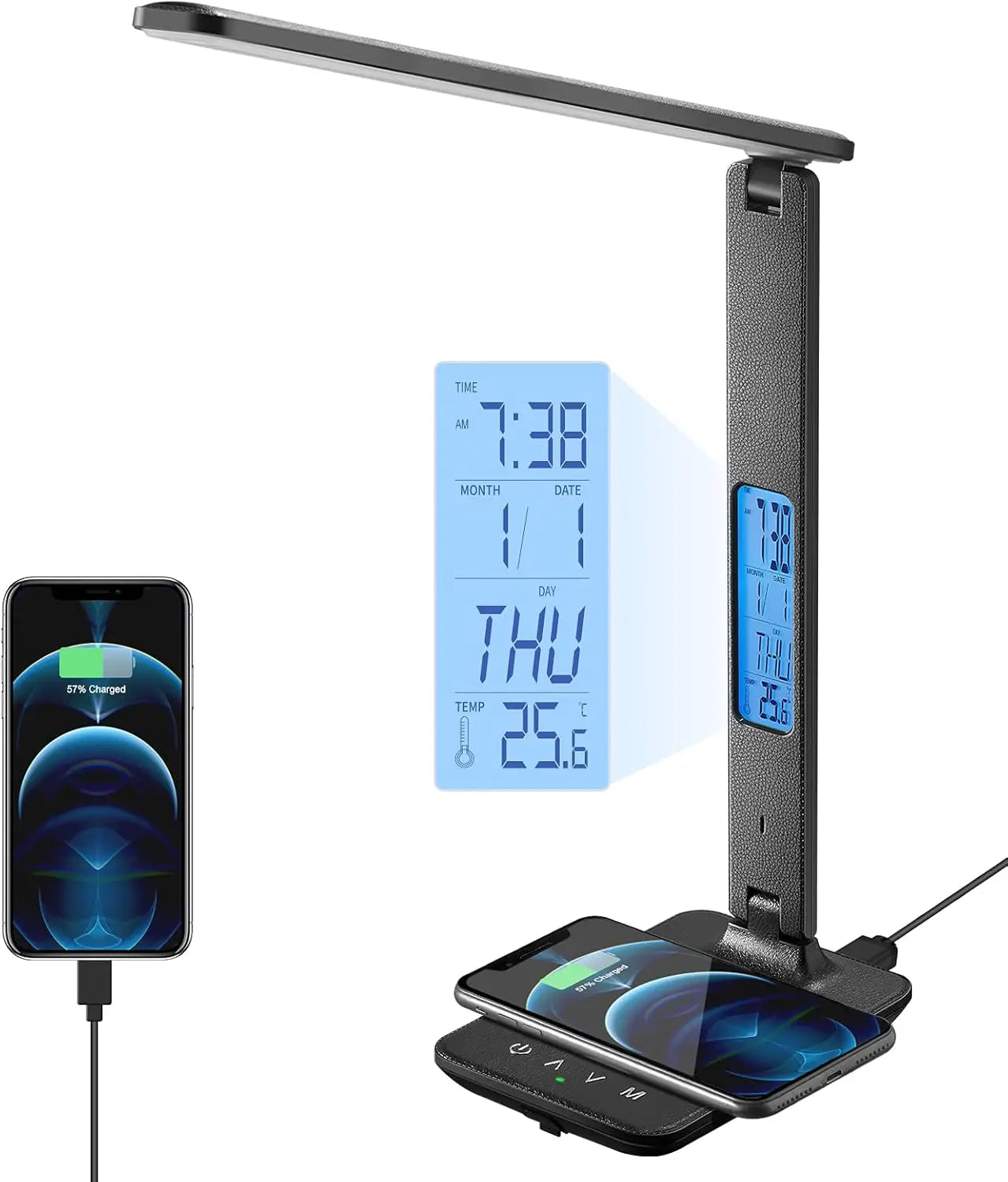 LED Desk Lamp with Wireless Charger