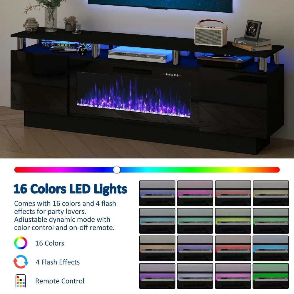 Modern Fireplace TV Stand