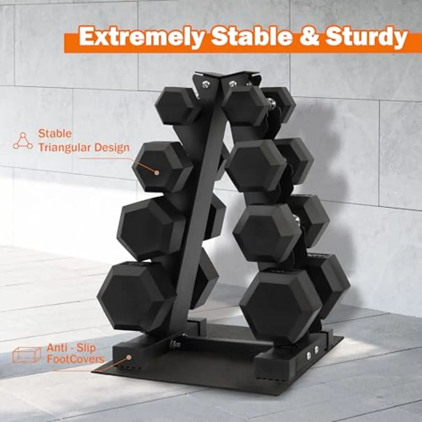 Dumbbell Set with Storage Rack