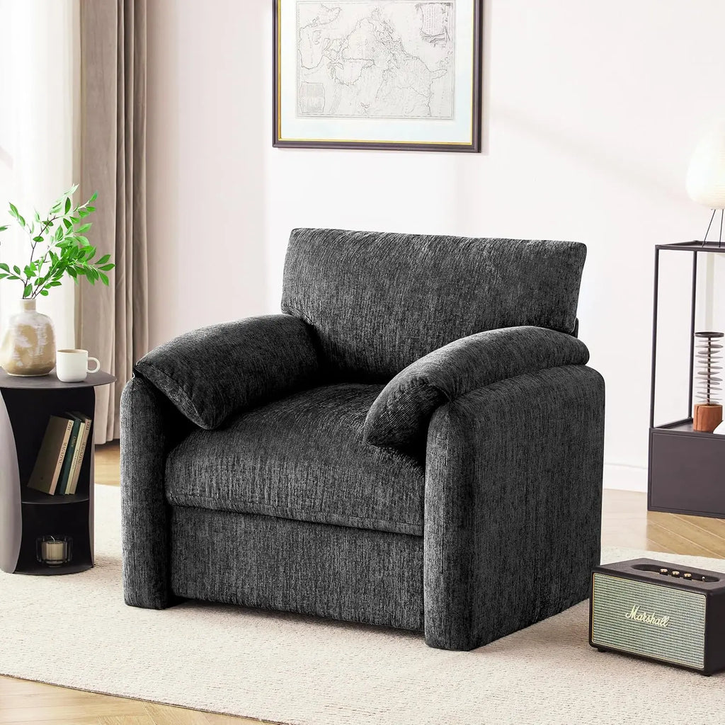 Chenille Lounge Reading Chair
