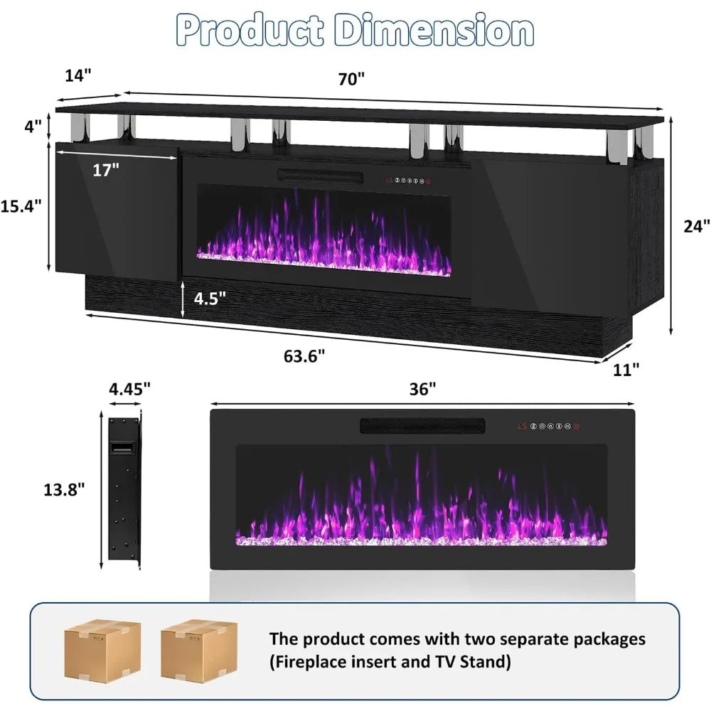 Modern Fireplace TV Stand