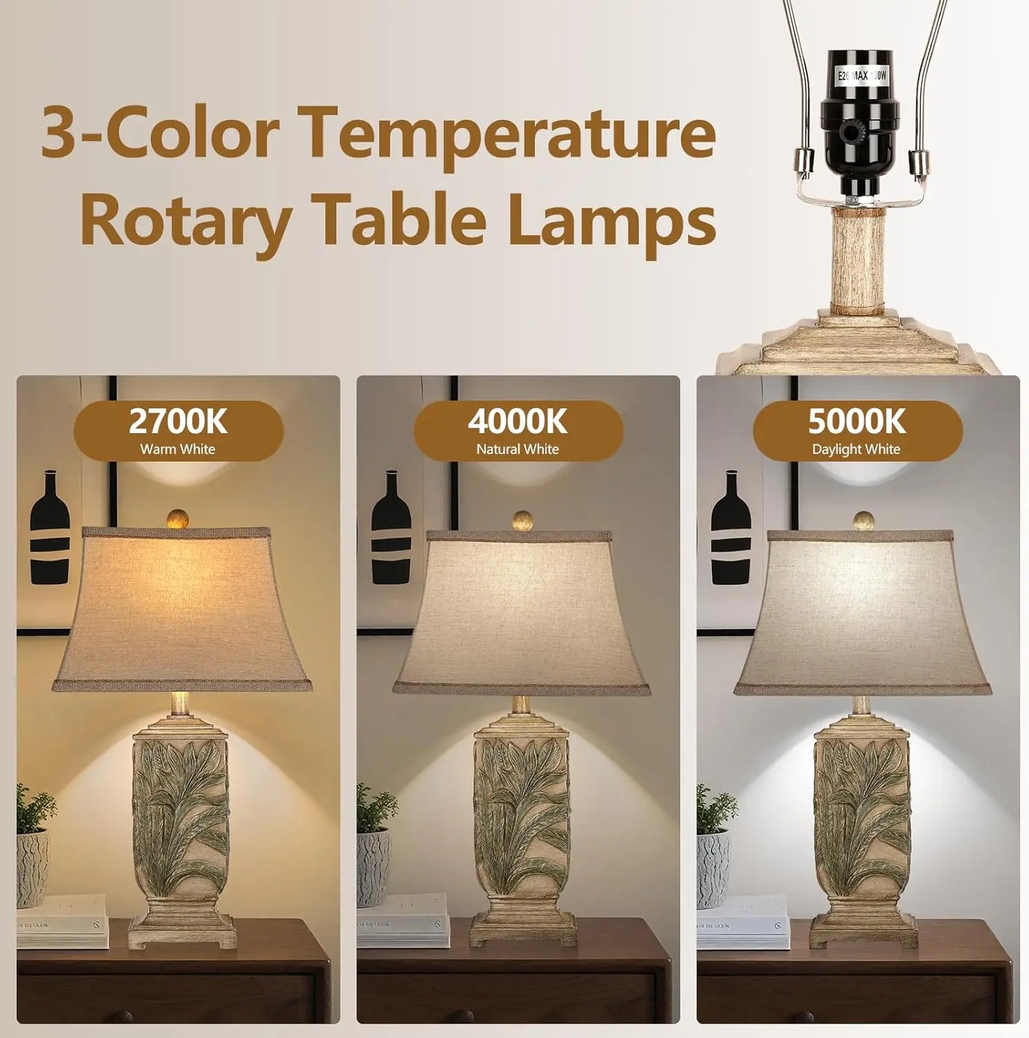 Vintage Table Lamps Set of 2
